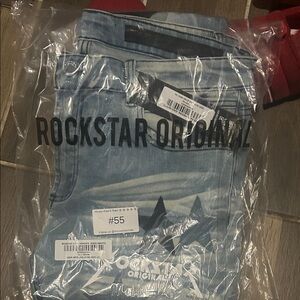 Rockstar Original Light Blue Jeans. With the stars all down the front and back.